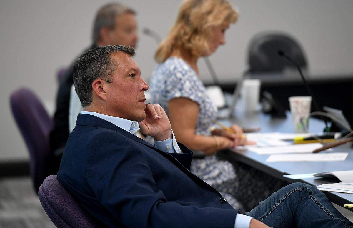 08/17/21—Commissioner George Kruse listens to a speaker at the Manatee County Commission where they voted Tuesday afternoon to lower the millage rate without impacting county services, saving the average taxpayer $50 on their upcoming property tax bill.