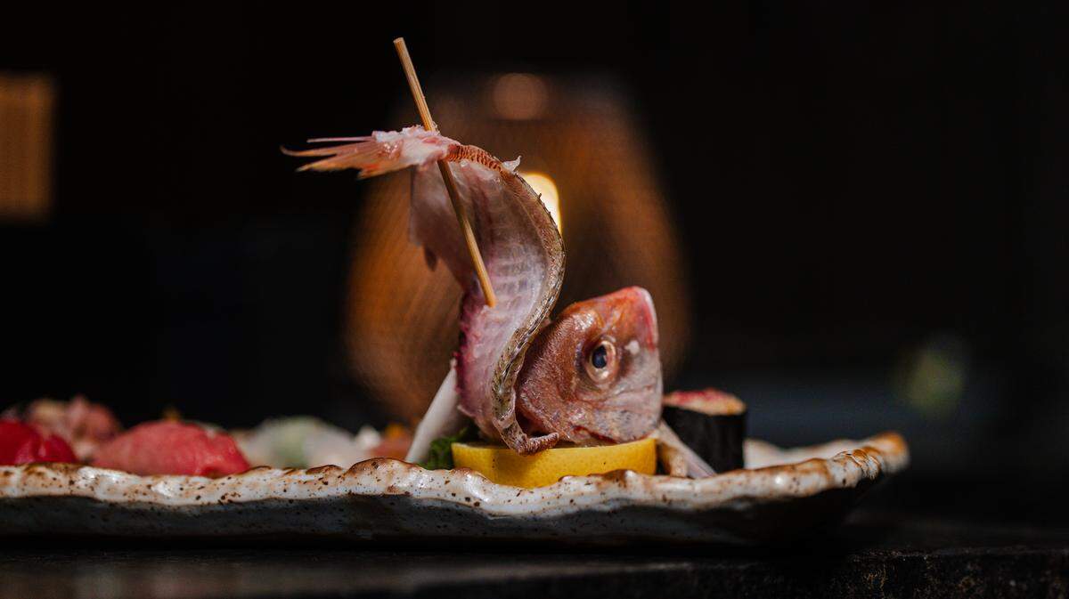 A fish dish at Zōtō, a Japanese pub at the University Town Center, that is set to open Wednesday, Oct. 8, 2025.