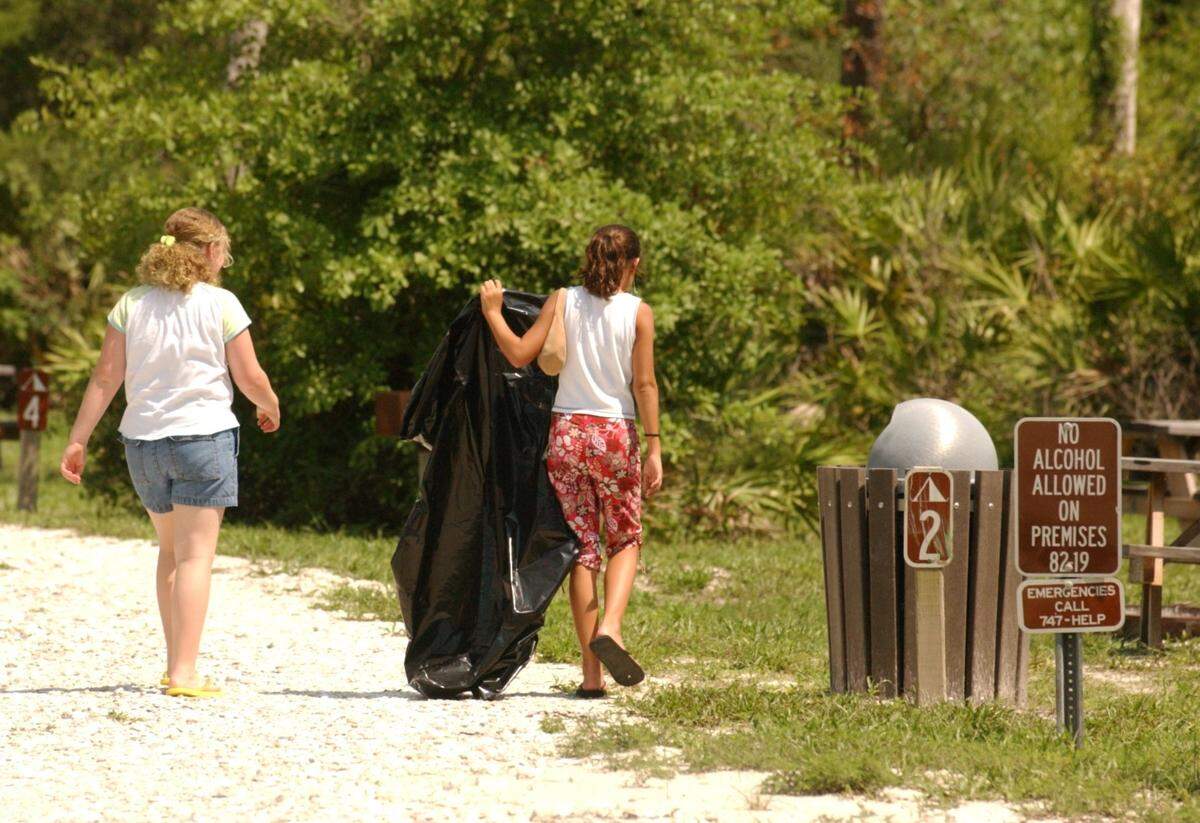 The Sheriff’s Youth Ranch is located near Rye Wilderness Park. Children from Christian Retreat are shown searching for trash and debris in the park in this 2018 Herald file photo.