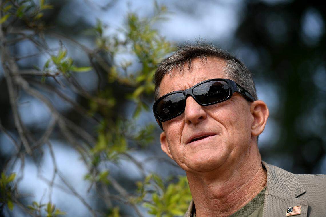 Ret. Gen. Michael Flynn was a speaker at Saturday’s Save America Patriot Rally held at Bradenton’s DeSoto Mall.