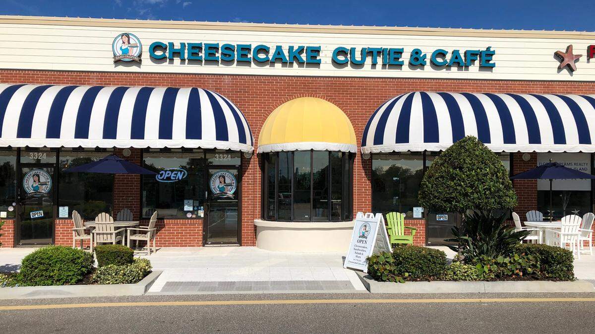 6/1/2021--The Cheesecake Cutie & Cafe opened at 3324 E. Bay Drive, Holmes Beach, in November. In addition to its cheesecakes, the cafe is now serving breakfast and lunch.