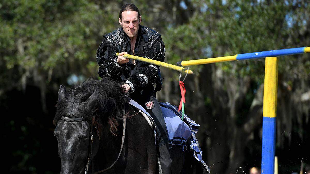 11/14/21—A member of New Riders of the Golden Age performs War Games at the Sarasota Medieval Fair in Myakka Sunday.