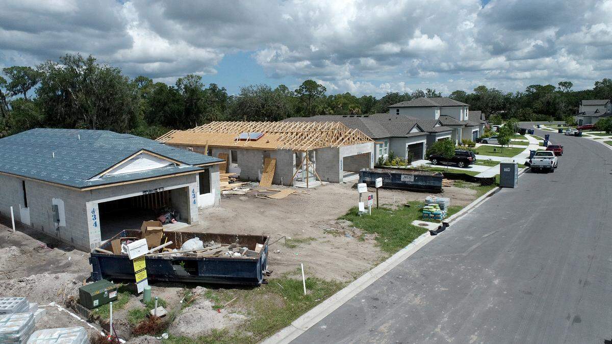 Home construction is underway at Summerfield in Parrish.