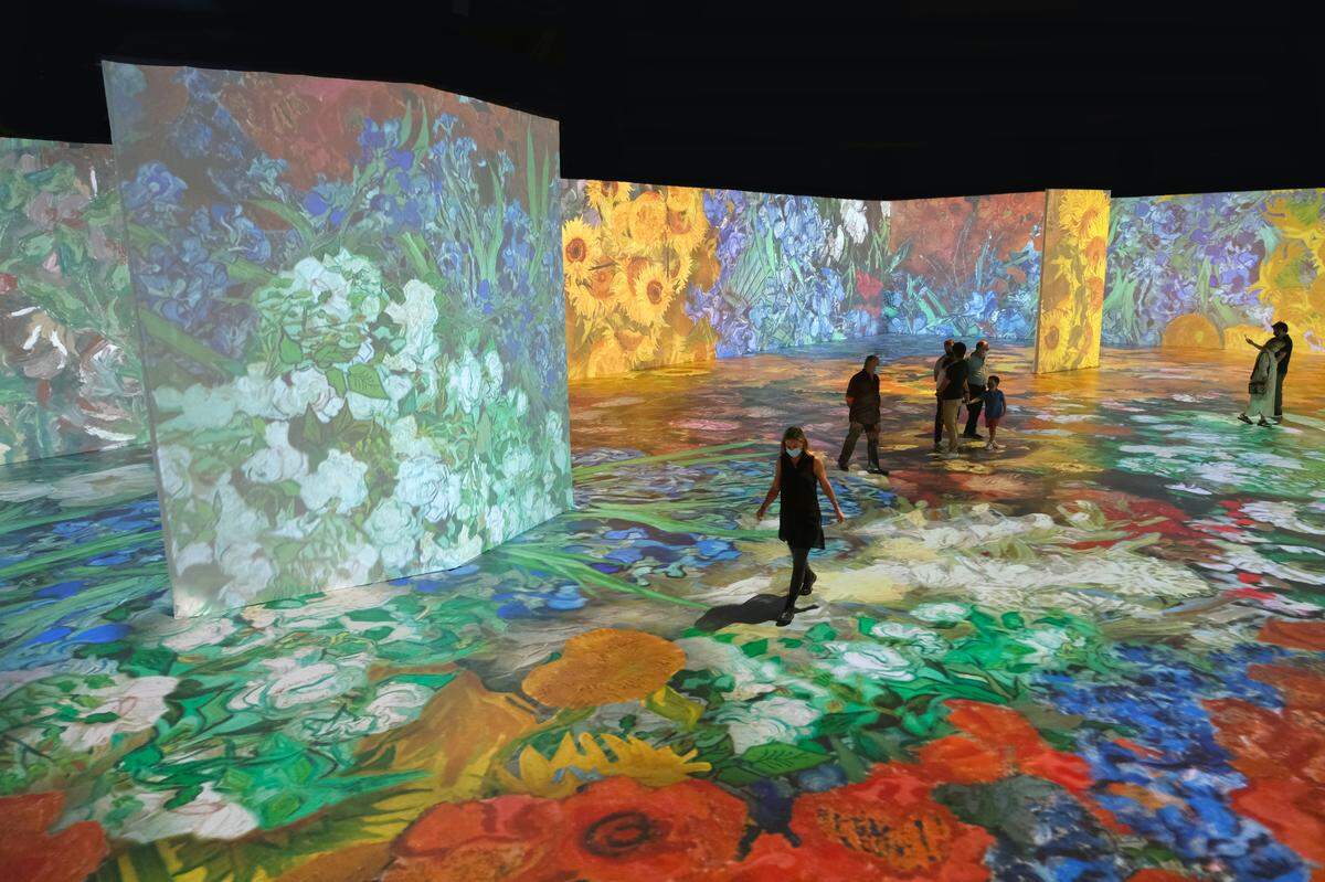 “Beyond Van Gogh,” a traveling art exhibit that takes immerses visitors in more than 300 works of the famed 19th century painter, is on display through August 5 at University Town Center in Sarasota.