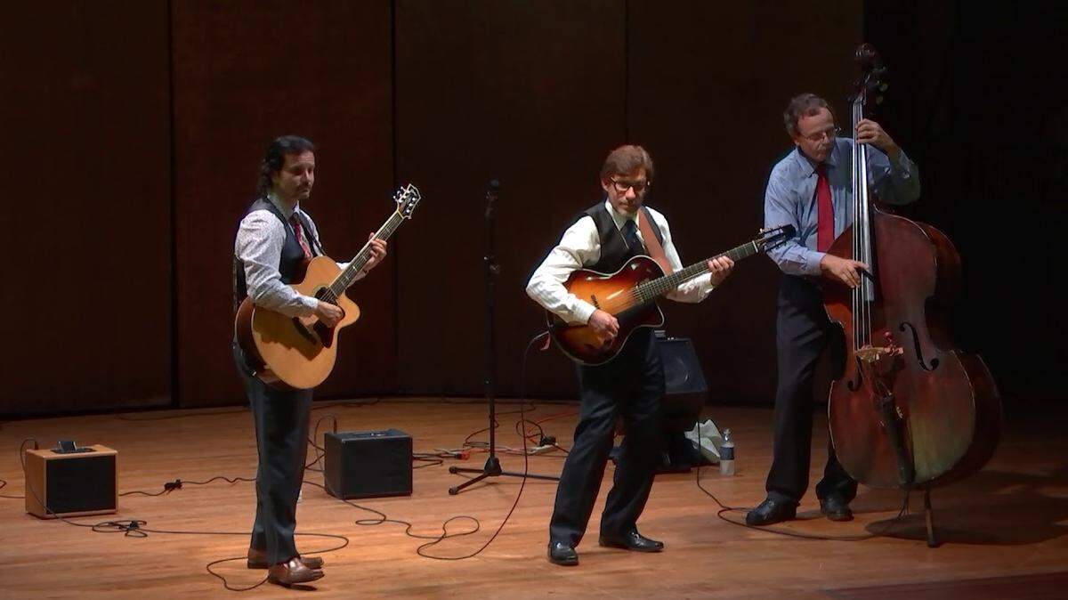 Frank Vignola Hot Jazz Guitar Trio will perform Friday at Fogartyville Community Media and Arts Center.