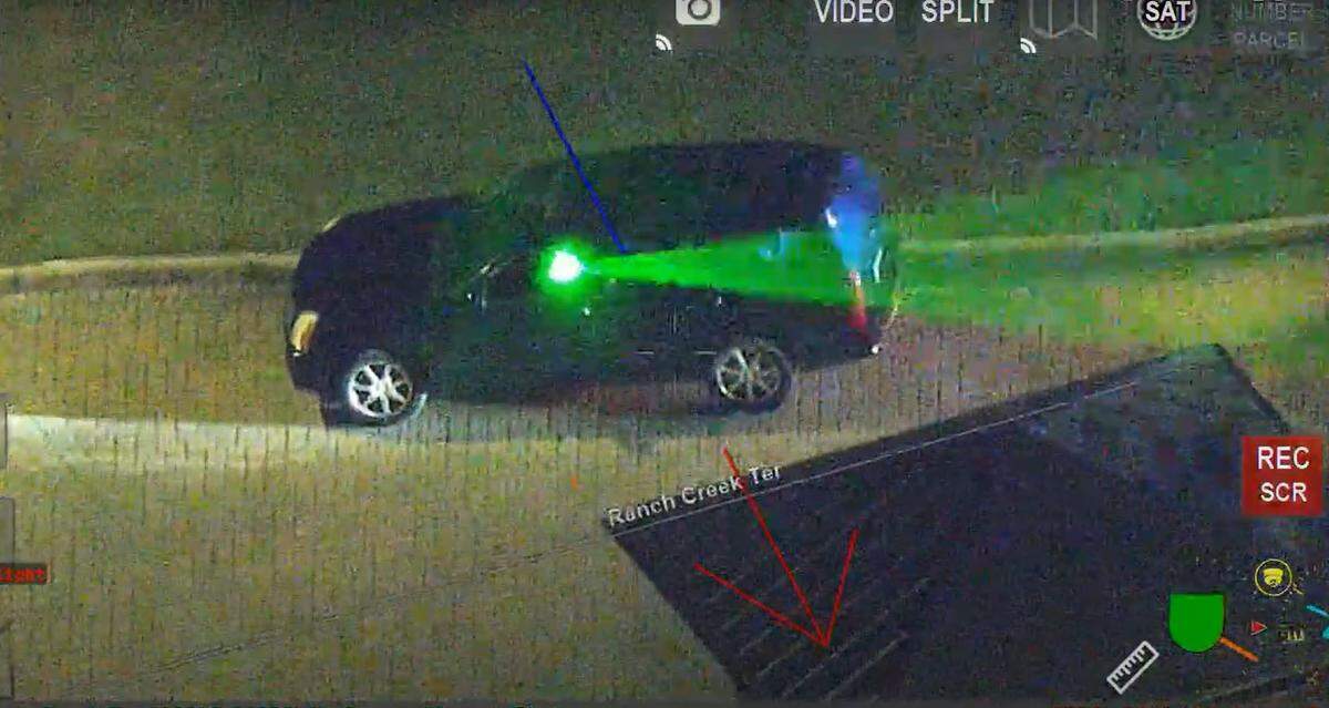 The Manatee County Sheriff’s Office arrested a South Carolina man for allegedly shining a laser at an incoming plane and a sheriff’s office helicopter on Thursday, Oct. 5, 2023, in Lakewood Ranch, Florida.