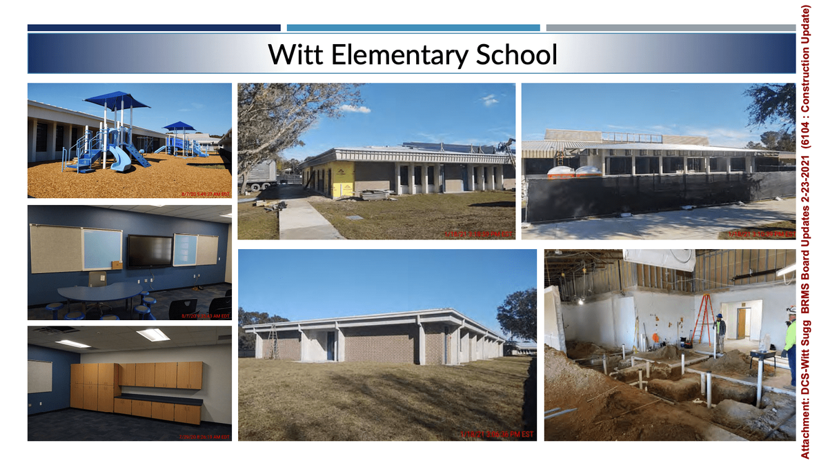 A slide from the School District of Manatee County’s construction presentation, which is scheduled to go before the school board on Tuesday evening.