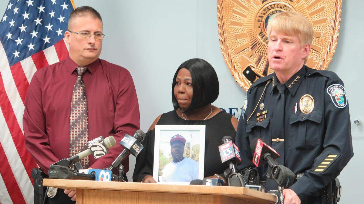 Ricardo Garcia, 31, pleaded no contest to manslaughter charges after police say he shot and killed Javare Thomas, an innocent man, in 2014. In this June 2019 Bradenton Herald file photo, Palmetto Police Detective Joe Rogers, Tonya Thomas and Palmetto Police Chief Scott Tyler speak during a press conference asking residents to submit any information about the shooting.