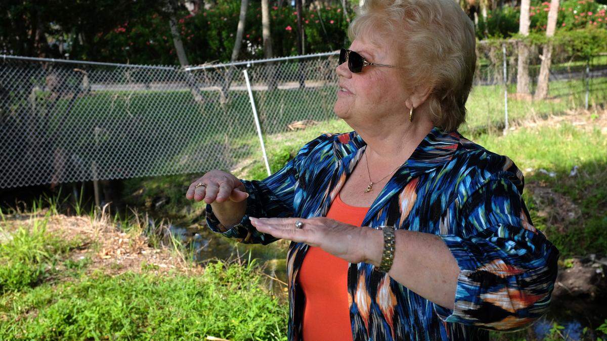 City of Palmetto Shirley Groover Bryant shares the city's ideas for a designated brownfield called the Endenfield property, 505 5th St. W. in Palmetto. Officials with the City of Palmetto are considering developing the property, once owned by CSX Railroad, into a dog park. 
 GRANT JEFFERIES/Bradenton Herald