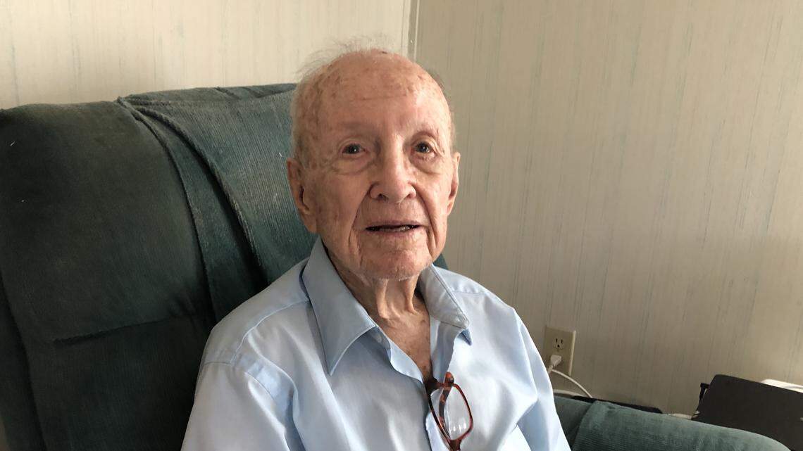 Jim Moore, 96, of Palmetto is one of a dwindling number of veterans who remember the beaches of Normandy in 1944, scene of the largest amphibious operation in military history.