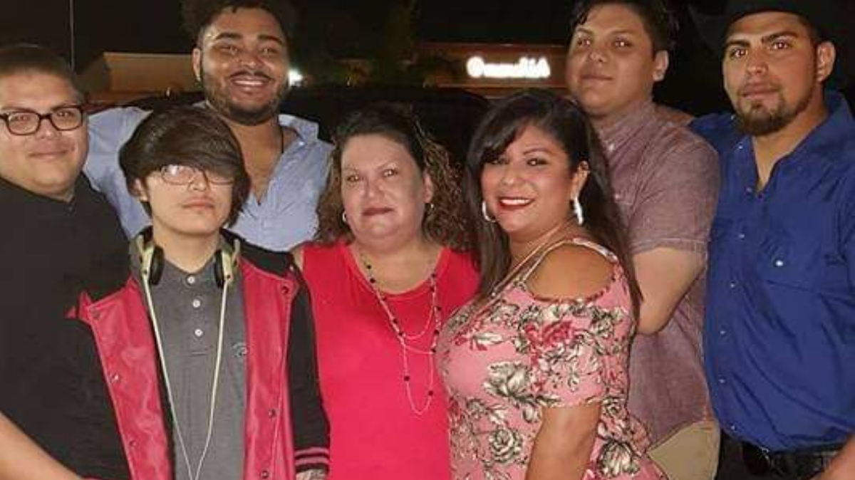 Amaris Peralta, third from the right, shown with her family, died on Valentine’s Day 2019, nearly two years after her then-boyfriend shot her while she was teasing him by flicking candy wrappers at him.