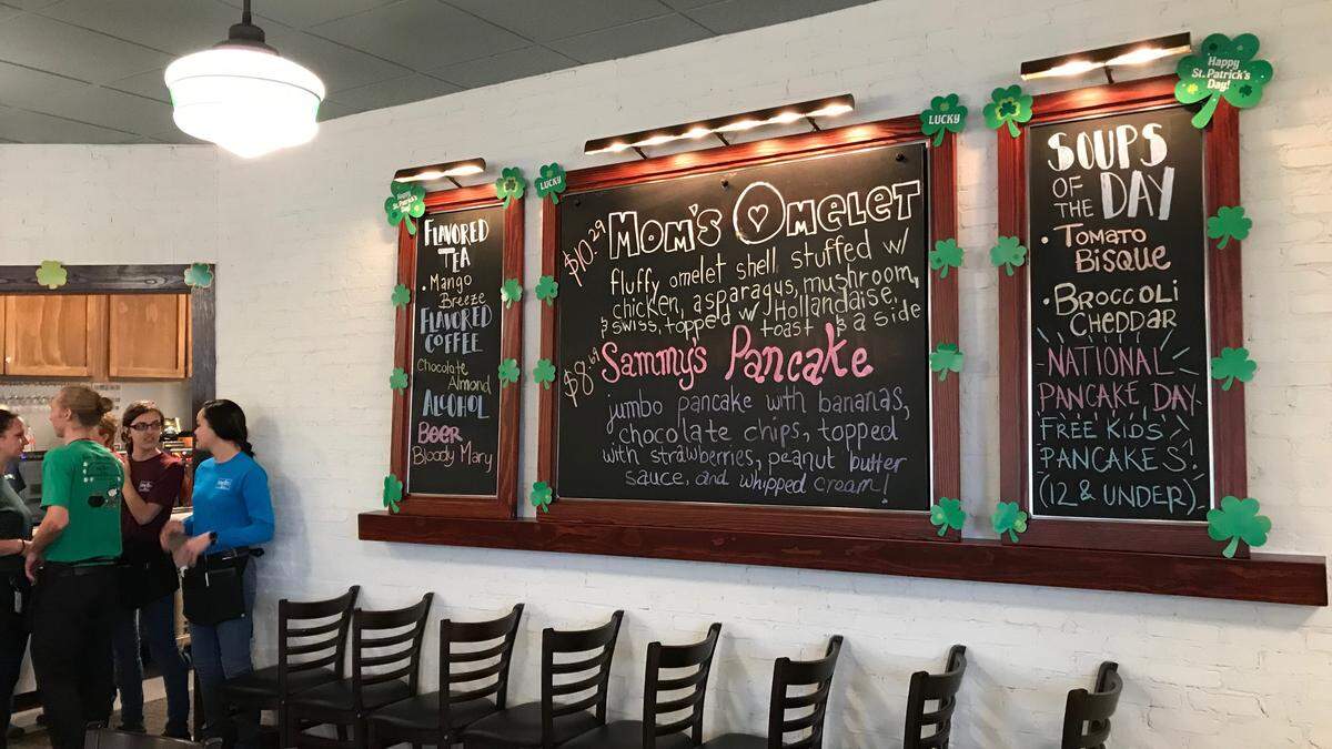 Daily specials are written on a blackboard at Metro Diner. The new restaurant opened this week in the Pinebrook Commons shopping center at 4726 Cortez Road W.