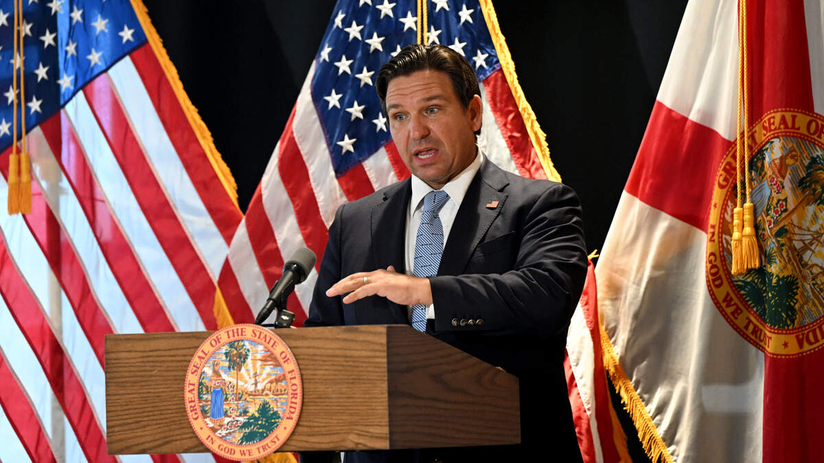 Gov. Ron DeSantis, pictured in this July 2025 Bradenton Herald file photo, is proposed a referendum be placed on this year’s ballot to raise the homestead property exemption from $50,000 to $250,000.