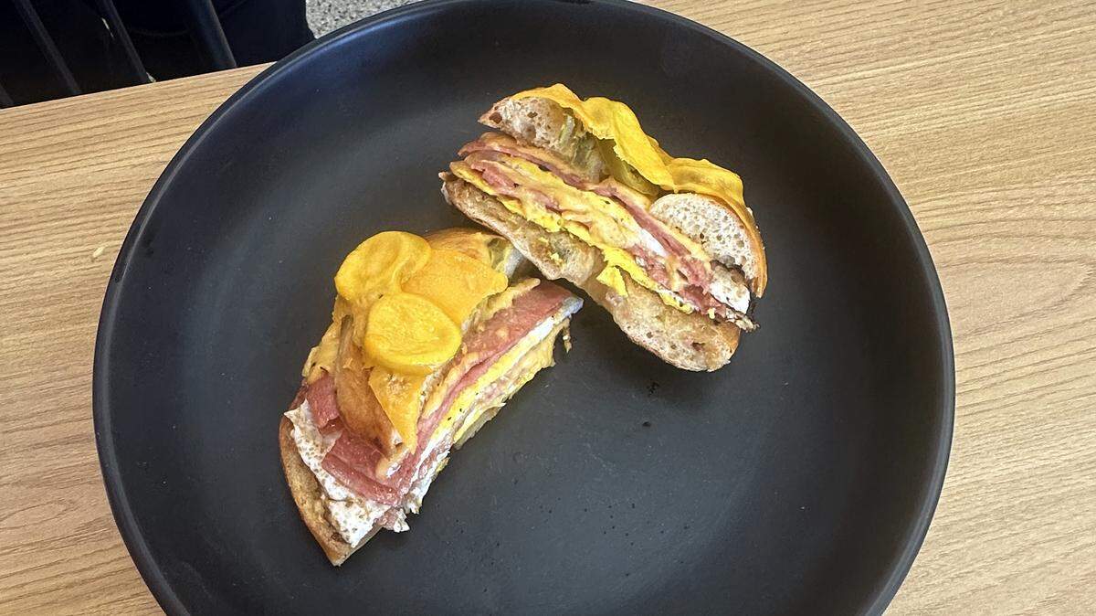 The PRP special, shown here on a jalapeno cheddar bagel, is a signature breakfast sandwich at Pork Roll Pete’s at 4657 Cortez Rd. W., Bradenton. The restaurant opened in July 2025.