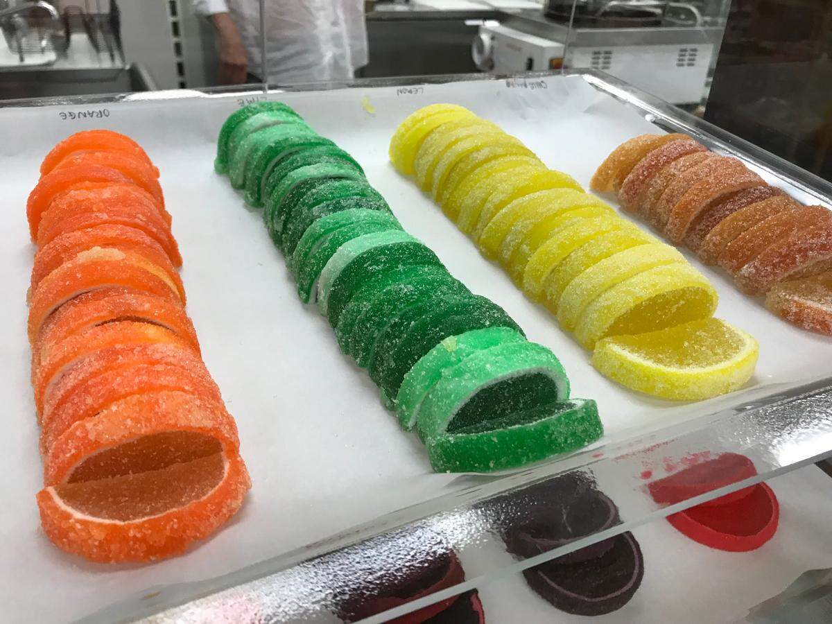 Mixon Fruit Farms has a lot to tempt visitors beyond orange juice, including these colorful candies.