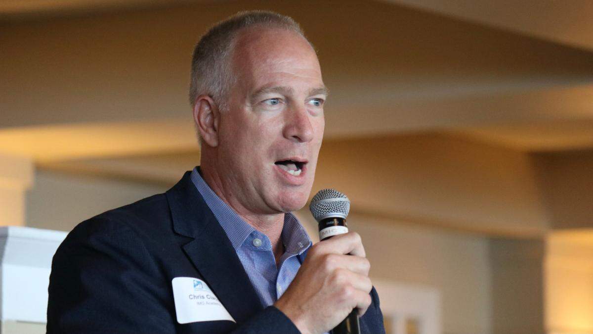 10/13/2021--Chris Ciaccio, senior vice president for IMG Academy, offered insight into IMG’s wide-ranging role during a Manatee Chamber of Commerce Headliners Luncheon.
