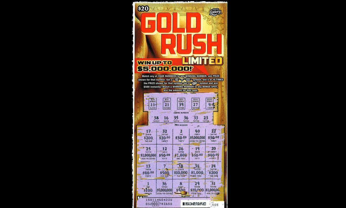 A Bradenton man has claimed a $5 million top prize in the “Gold Rush Limited” scratch-off game, the Florida Lottery announced Monday.