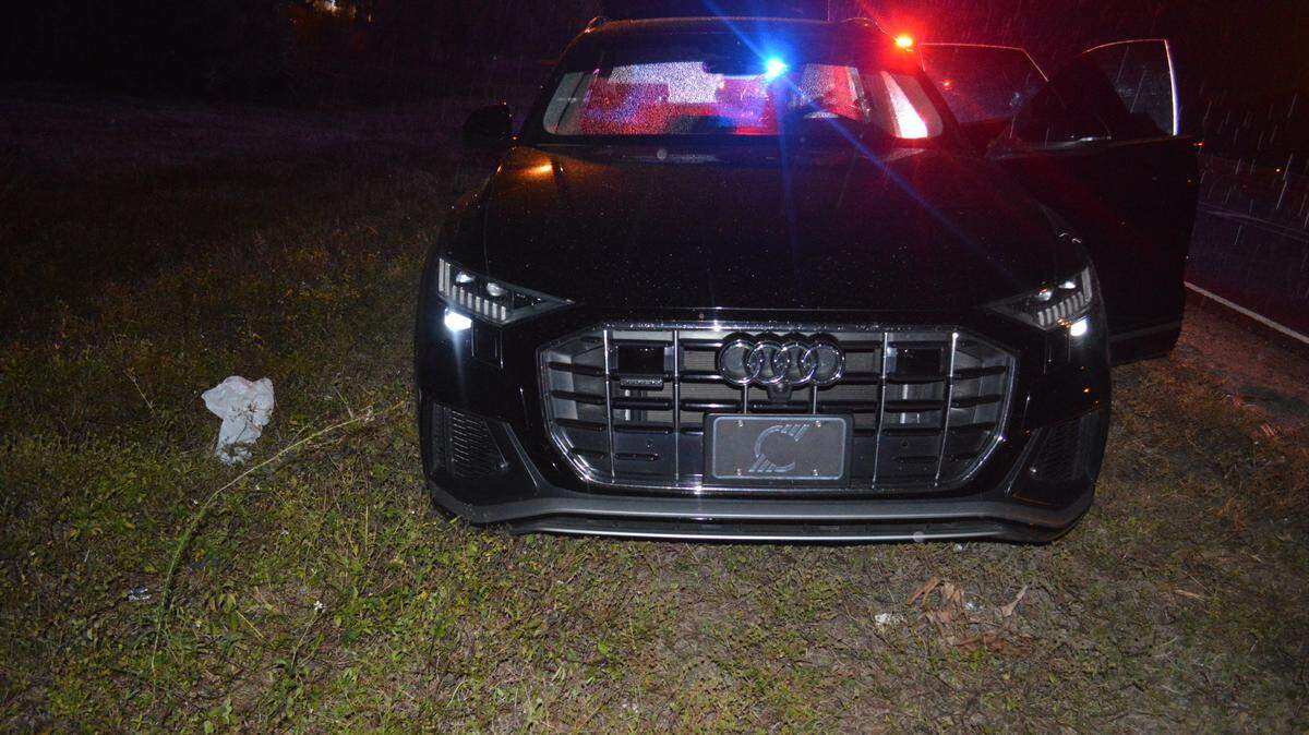 Florida Highway Patrol impounded an abandoned 2020 Audi SUV at mile marker 210 on Interstate 75. An SUV was involved in a hit and run deadly crash with a motorcyclist nearby.
