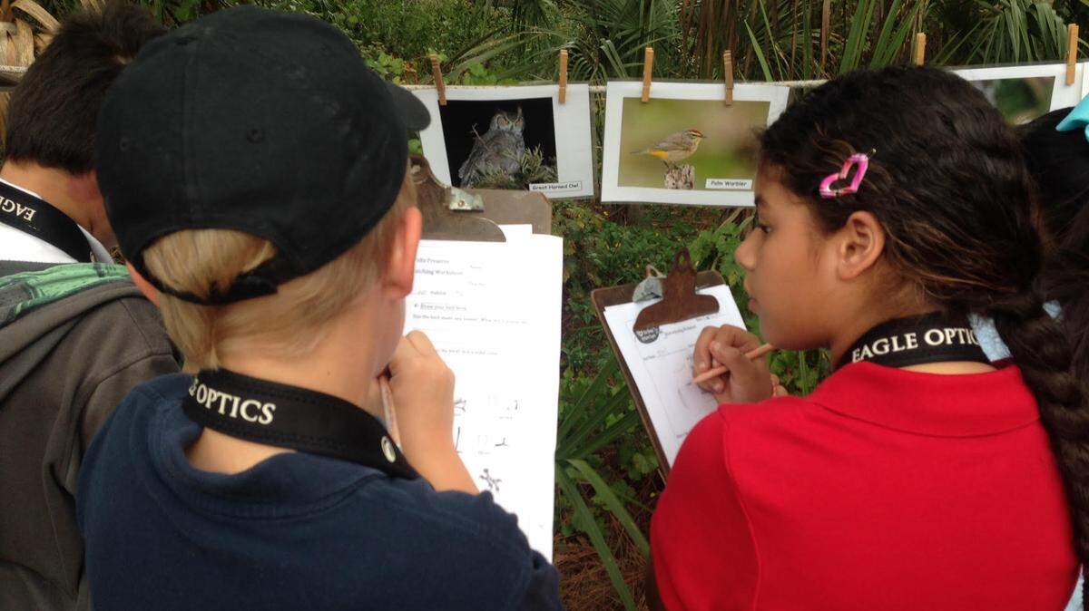 A group of third graders tour Felts Audubon Preserve in Palmetto. The hike is meant to educate children about the environment and the importance of conservation, but some say it also improves their confidence, attention span and behavior.