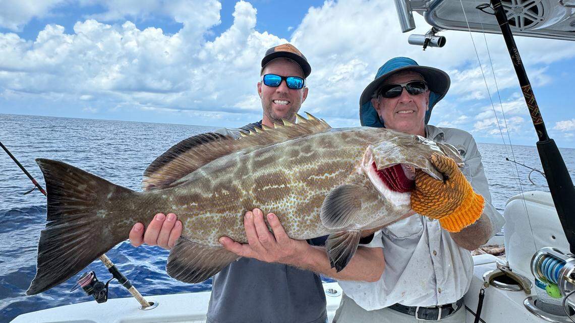 Local angler reels in carbo grouper and more with dad on Father’s Day in Gulf of Mexico