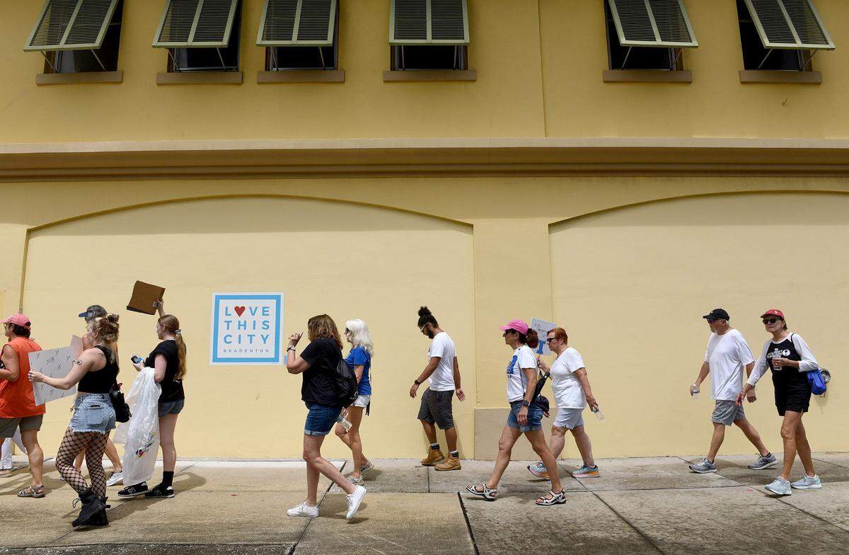March For Our Futures, an anti-gun violence march and rally organized by Women’s Voices of Southwest Florida, marches from the Riverwalk splash park to Bradenton’s Historic Courthouse.