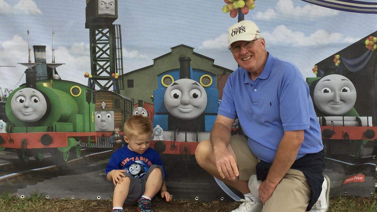Lakewood Ranch Wayne Sternberg loved being a grandfather. He is shown above with a grandson in front of a Thomas the Tank Engine display.