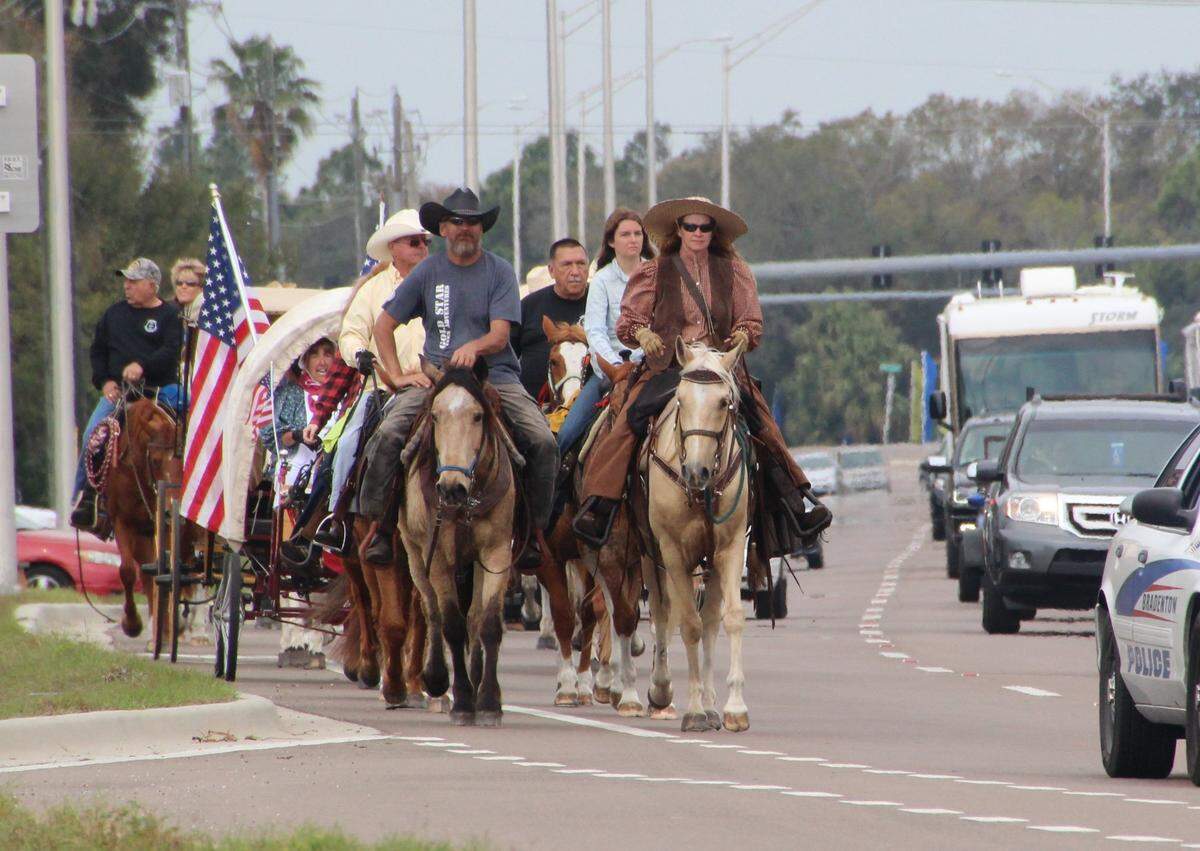 2/16/2018--The Cracker Trail Ride begins in East Bradenton on Saturday on the south side of State Road 64 near Manatee Elementary School.