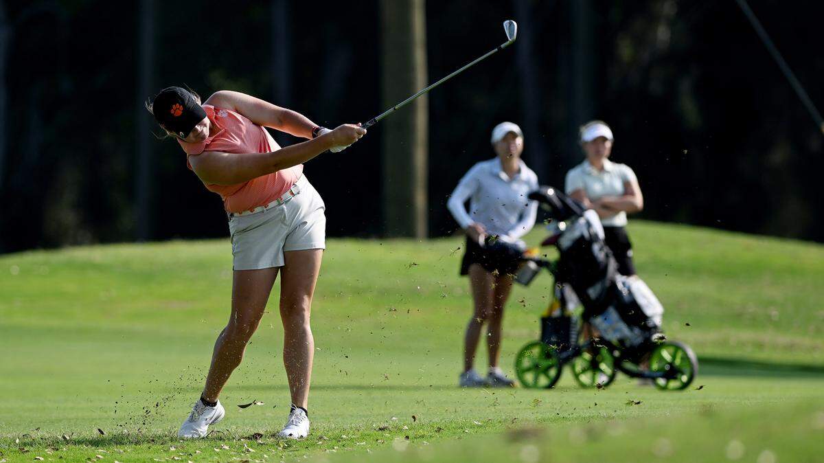 Katherine Schuster of Outer Banks, NC, during the Florida State Golf Association’s U.S. Women’s Open Qualifier at the Bradenton Country Club, Monday, May 13, 2024.
