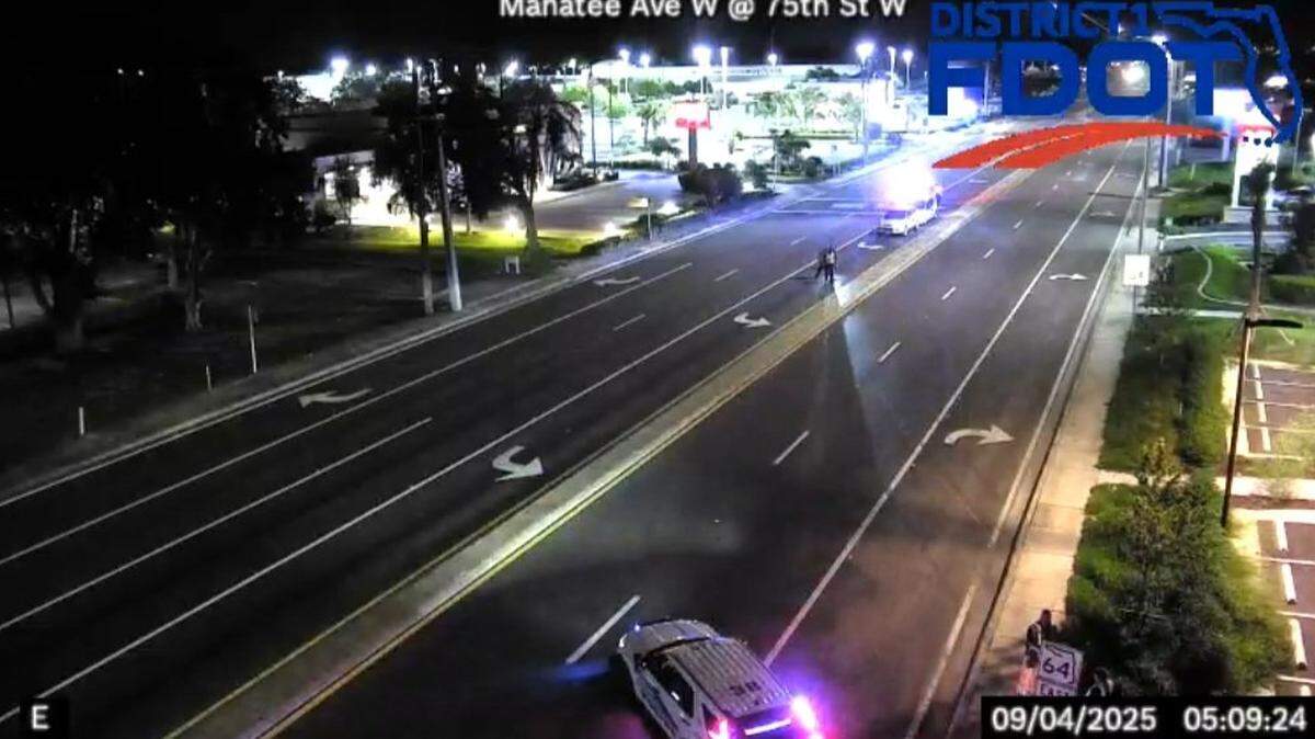Bradenton police say a 29-year-old man was seriously injured early Tuesday when his SUV overturned on Manatee Avenue West.