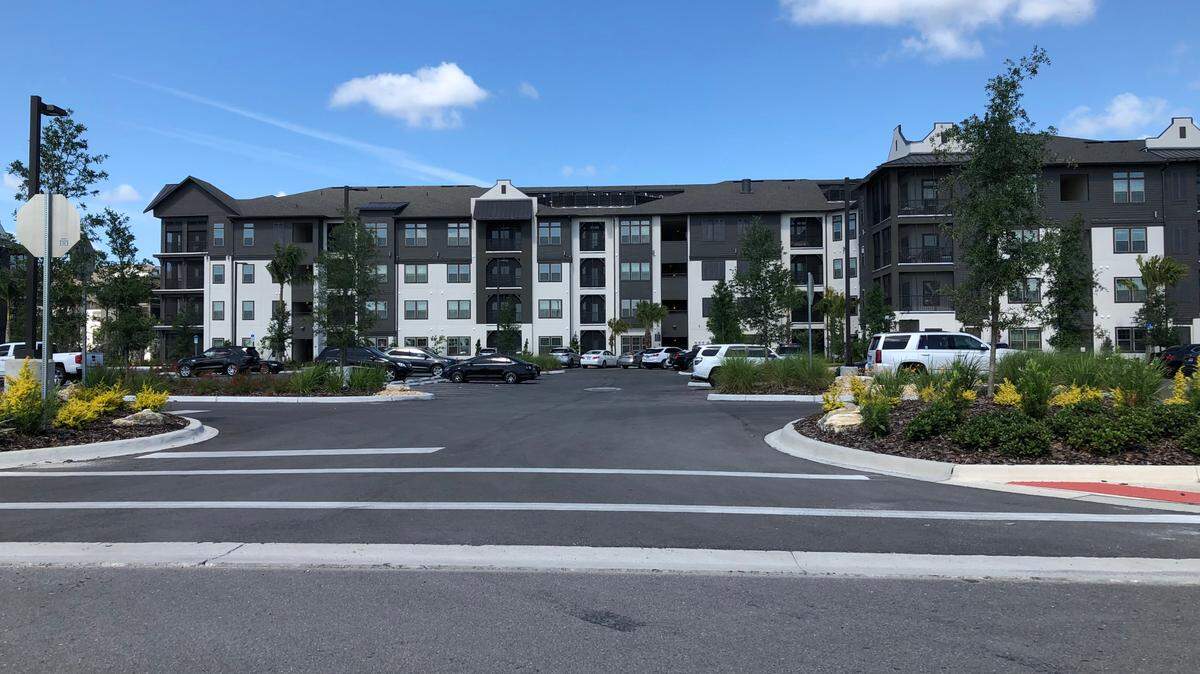 4/28/2021-- Waterside Place, the new town center for Schroeder-Manatee Ranch’s Sarasota village, is expected to open late this summer. Hundreds of apartments have already been completed next door.