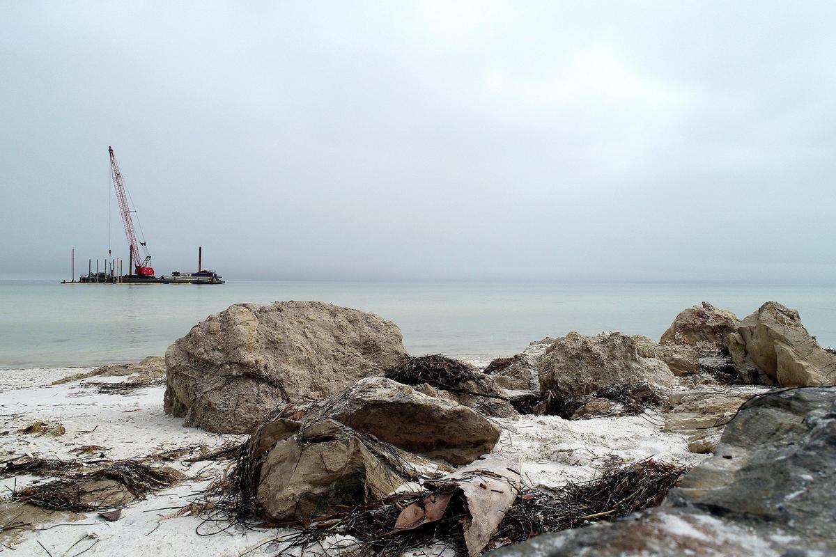The iconic Anna Maria Pier which was damaged in 2017 by a hurricane underwent complete demolition, but reconstruction is now underway.