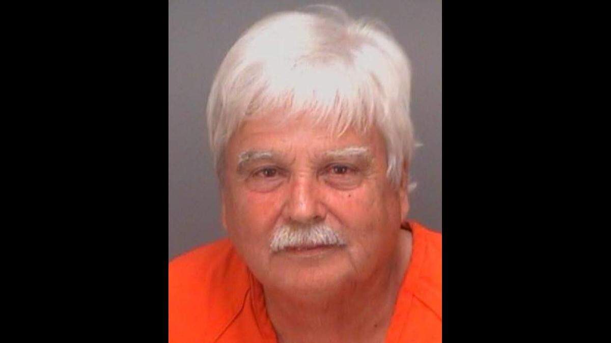 Colin Lee Showard, 67, of Clearwater, is accused of using a forklift to try and stop his girlfriend from leaving after the couple got in a fight, police say.