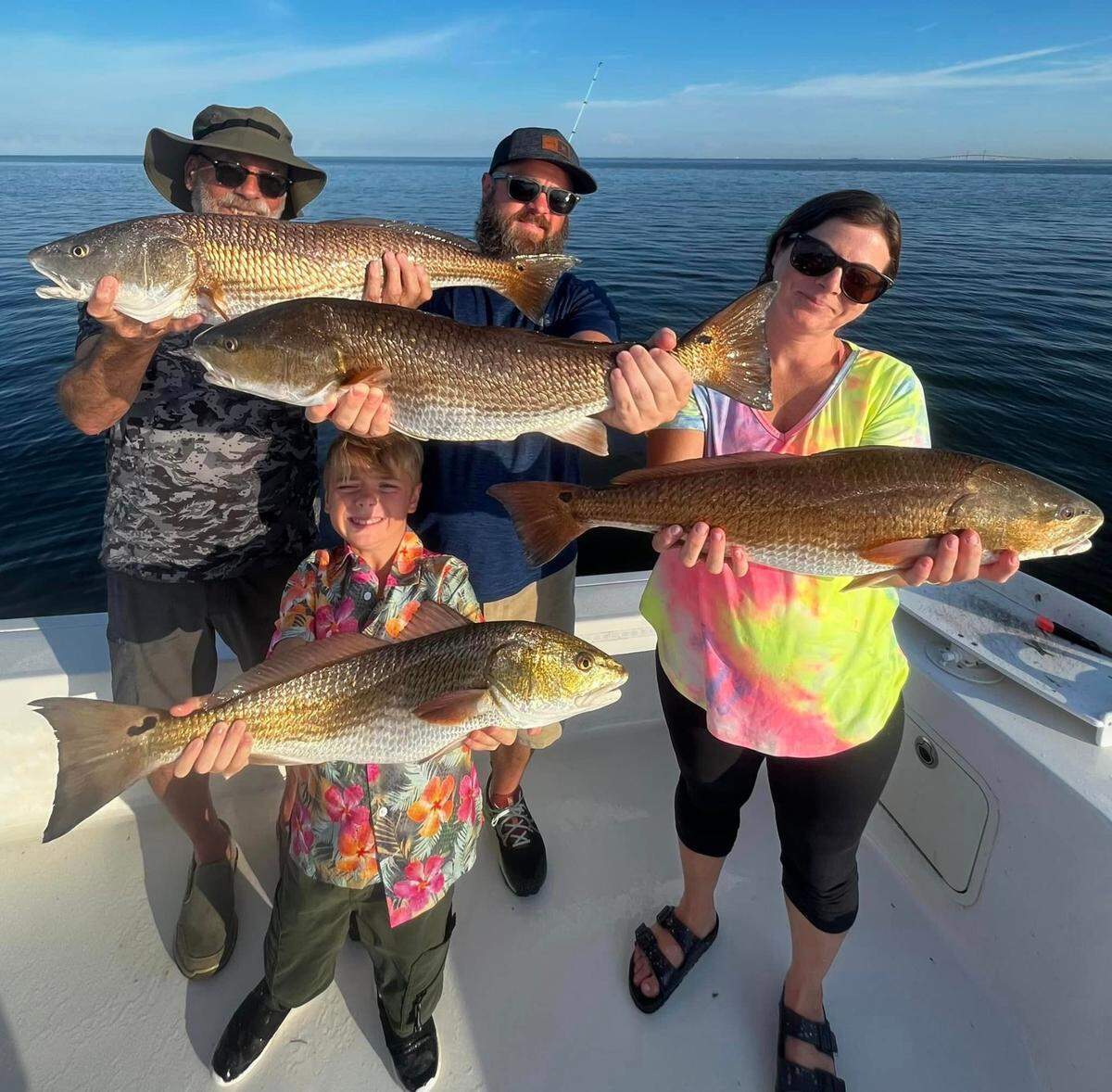 Palmetto fishing captain Griffin Deans said he had an unforgettable trip with the Arnett family after catching several redfish and tarpon in Tampa Bay.