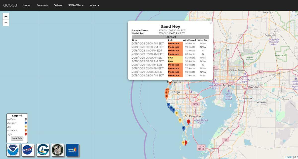 A new tool called the  Experimental Red Tide Respiratory Forecast allows Pinellas County residents to view daily red tide forecasts for specific beaches.