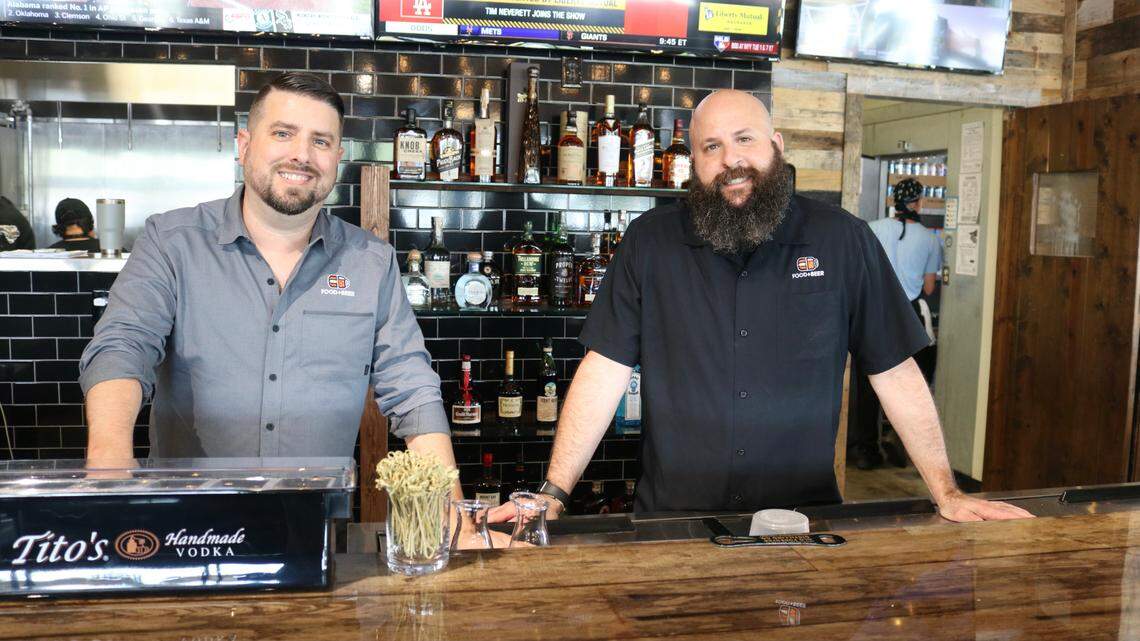 8/16/2021-- Partners Mike Whalen, left, and Casey Daniels opened Food + Beer at 4808 14th St. W., Bradenton, on Monday.