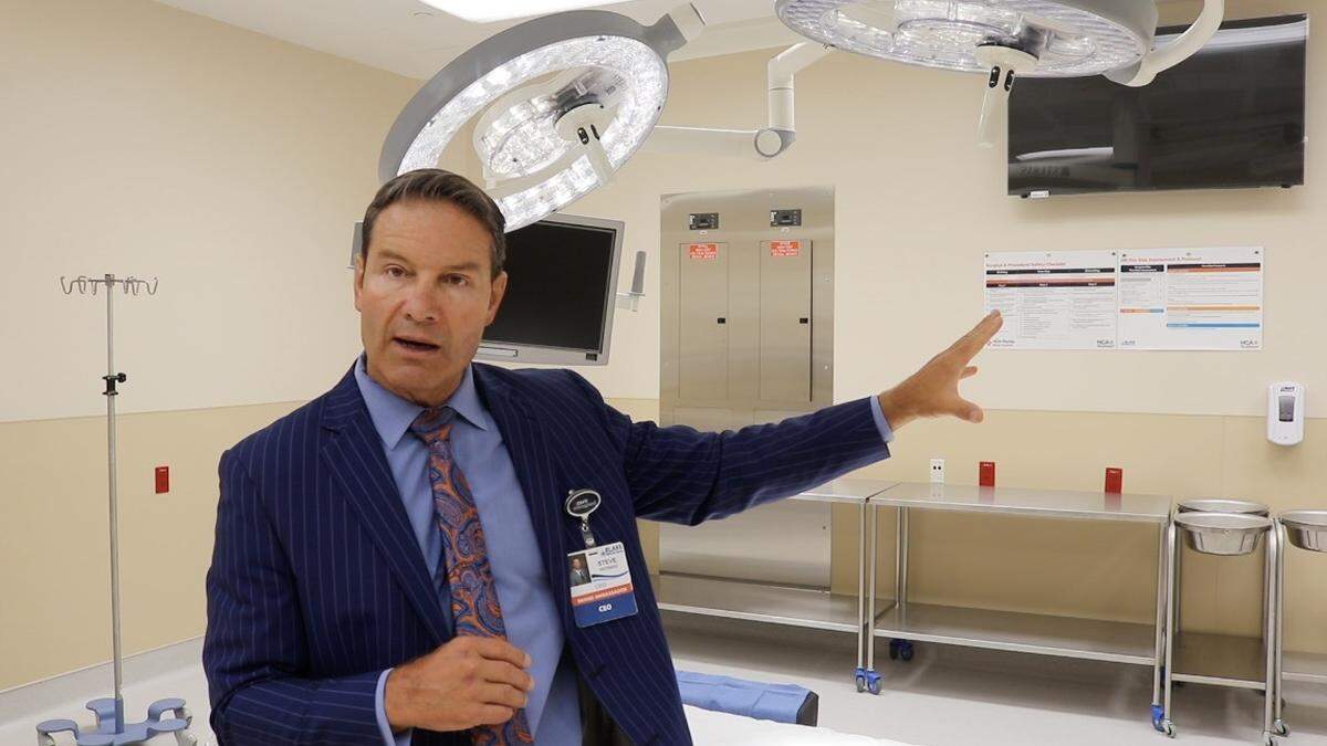 Steve Nierman, president and CEO of Bradenton’s HCA Florida Blake Hospital, on June 2, 2022, discusses the recently completed $30 million surgical unit and burn unit expansion designed to serve Manatee County’s growing population far into the future.