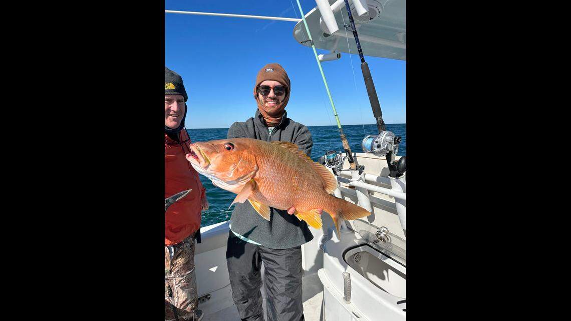 Local angler Will Brown caught a rare dog snapper while fishing in 55 feet of water west of Tampa Bay.