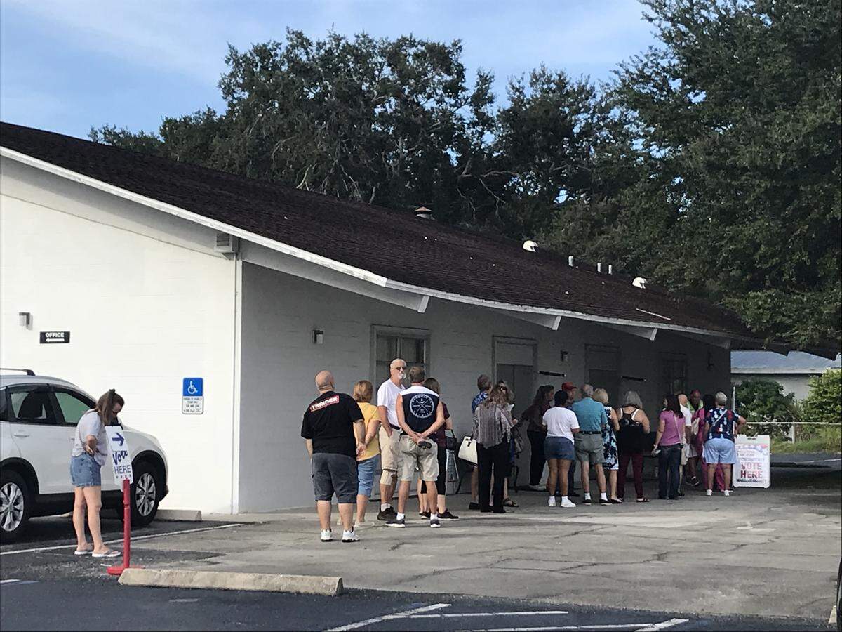 A steady line of voters formed Tuesday morning outside Oneco United Methodist Church, precinct 417. It took voters about 10 minutes to get inside the polling place around 9 a.m., but otherwise no issues were reported at the precinct.