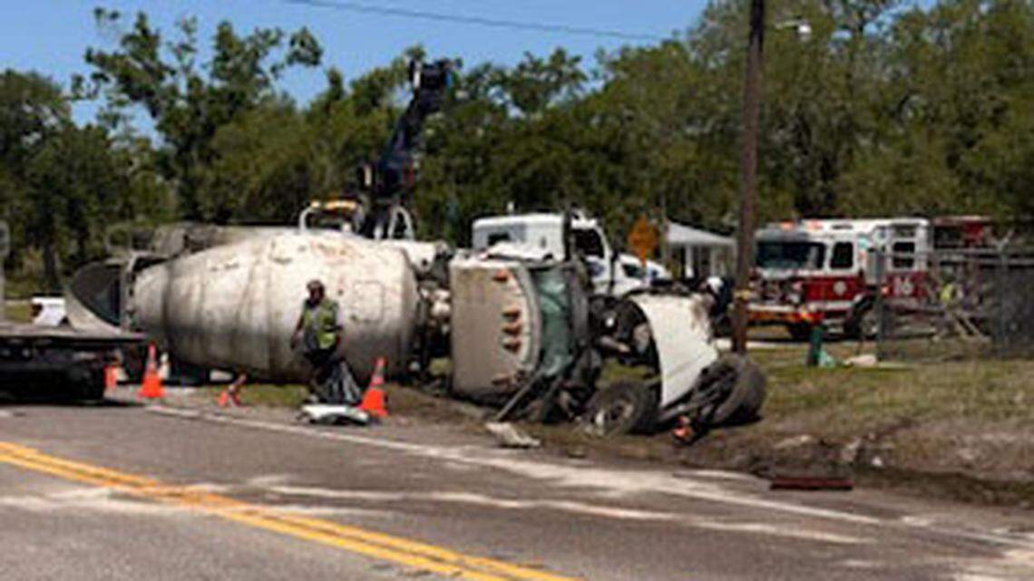 A Palmetto man suffered minor injuries after a Porsche SUV collided with his cement truck on SR 72 near Churchill Downs Road. Both drivers were taken to Sarasota Memorial Hospital.