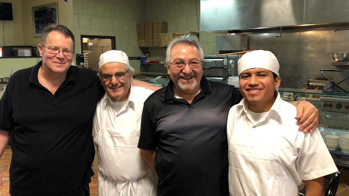 The staff at Rocco’s Pizza and Pasta Grill, 827 14th St. W., Bradenton, includes, from left, David Budney, Joe Scarpino, Frank Scarpino and Ivan Sciarra.