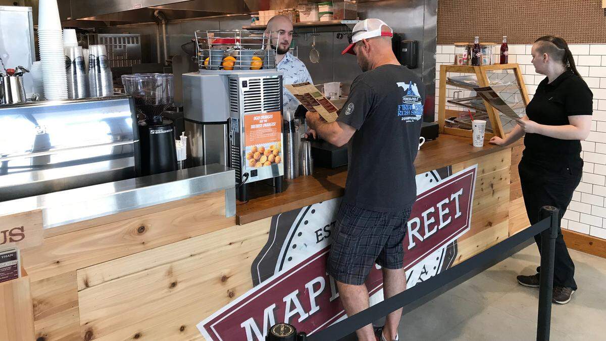 Diners place their orders at Maple Street Biscuit Company, 8491 Cooper Creek Blvd., unit 107. It is the first Maple Street restaurant in the Bradenton-Sarasota area.