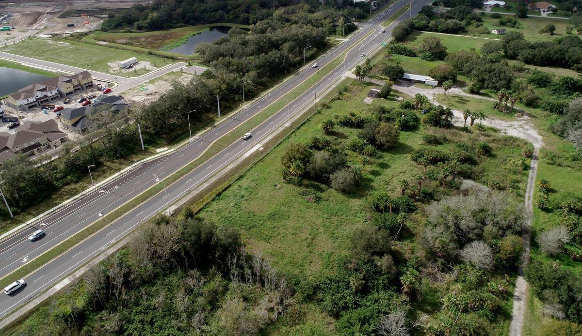 A new Cox dealership could be coming to a flood-prone piece of land in Bradenton on S.R. 64 East, but residents say that it wouldnÕt be the best fit for the neighborhood. This is 64 looking West with the proposed land in bottom right.