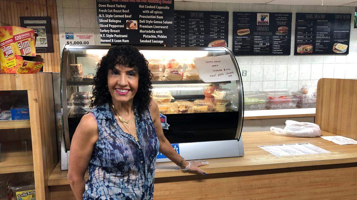 9/1/2021-- Noreen’s Deli, 616 30th Ave. E., and its predecessor businesses at the location have been a staple of life in Samoset since the 1950s. Shown above is owner Hoda Saiden.