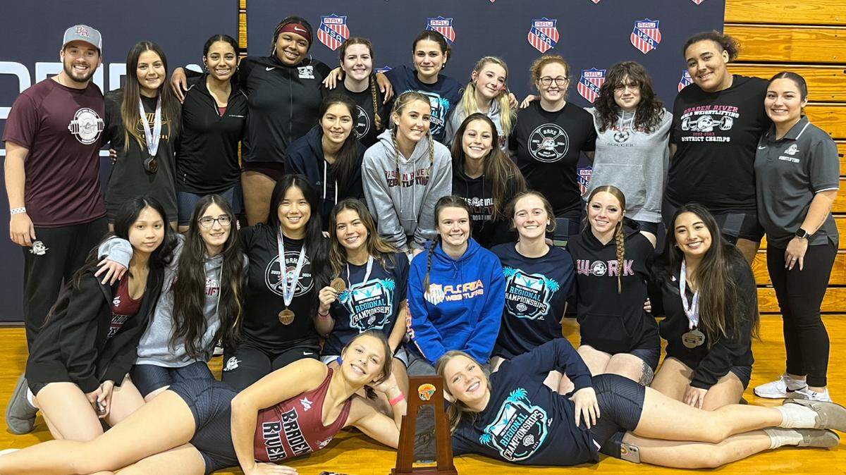Braden River won the Class 2A-Region 3 girls weightlifting championship, it’s first region title in program history, on Friday, Feb. 2, 2024 at New Port Richey River Ridge High.