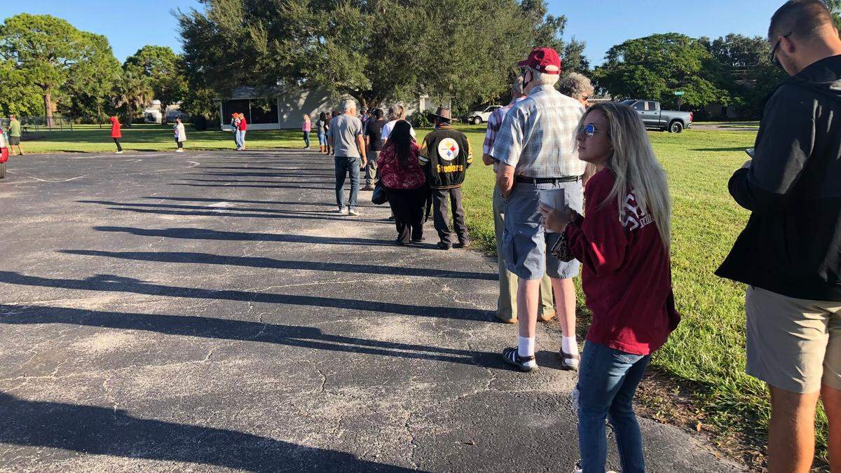 Manatee County voters headed to the polls Tuesday. Going into the General Election, 64 percent of registered voters had already cast their ballots. This was the scene at 8 a.m. at Precinct 411, Legacy Baptist Church, 415 67th Ave. W., Bradenton.
