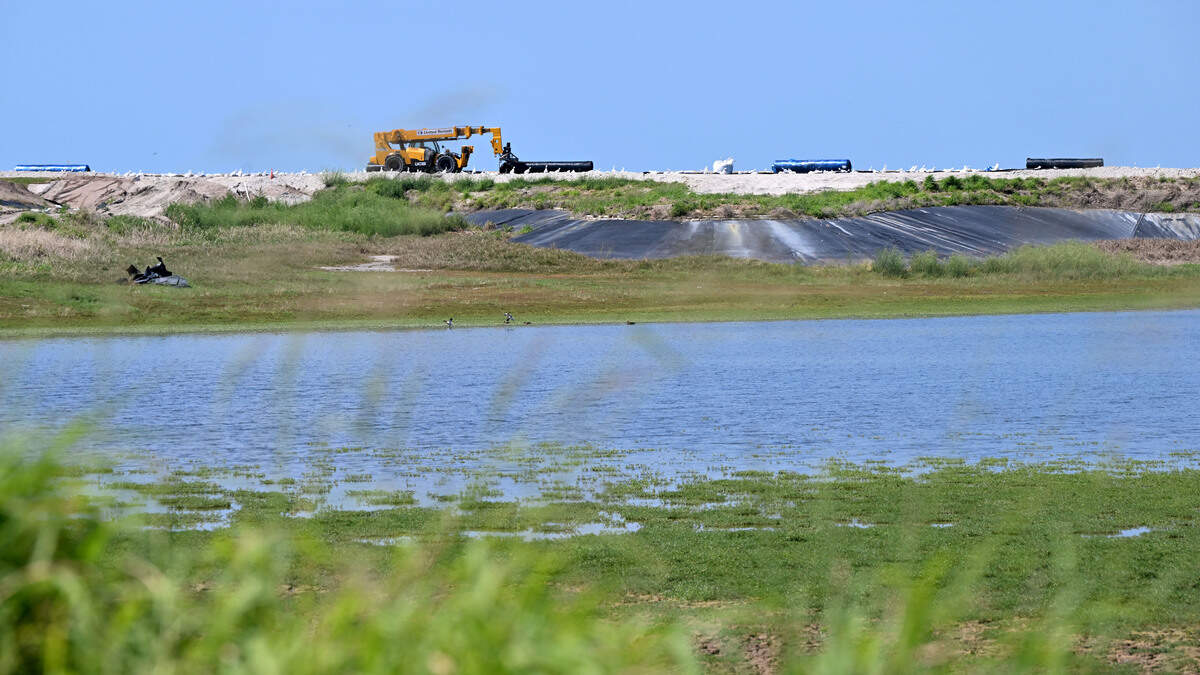Old Gypsum Stack North at Piney Point. Site operators at hope to be in the final phase of closing the former phosphate plant, shown on April 15, 2026.