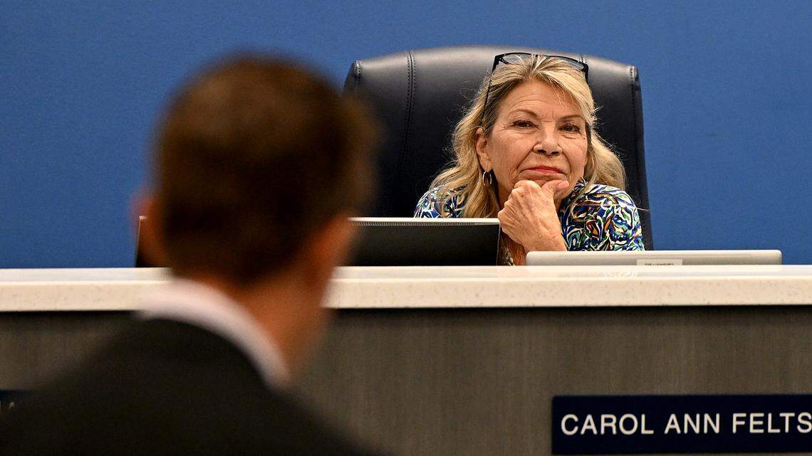 Commissioner Carol Ann Felts in a meeting on April 1, 2025.