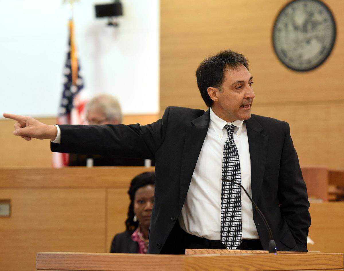 State Attorney for District 12, Ed Brodsky, gives a closing argument in the trial of Elissa Alvarez, 20, and Jose Caballero, 40, charged with two counts of lewd and lascivious exhibition after multiple witnesses reported to law enforcement that the two had been having sex on Cortez Beach.