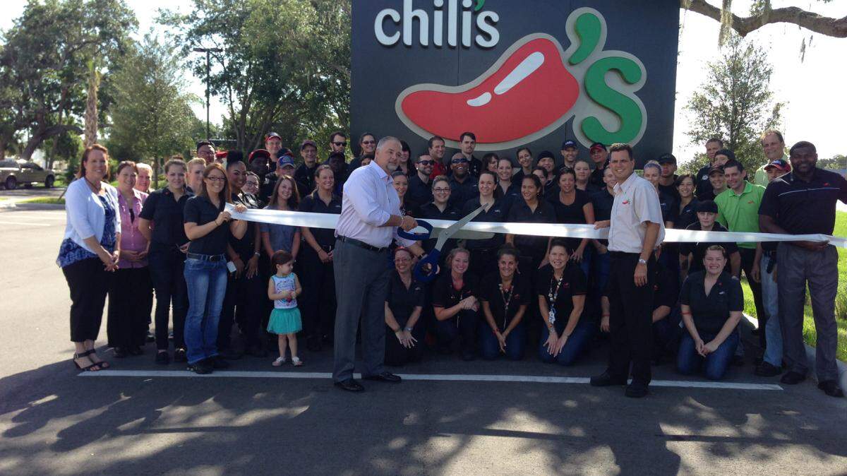 A ribbon cutting was held for Chili's Grill and Bar, 6010 U.S. 301 N., Ellenton. Chili's offers a fun, energetic atmosphere and a distinct, flavorful mix of Southwestern Texas-inspired, classic American favorites and delicious appetizers. For information, call 941-721-1852 or chilis.com. 
 Do you have a ribbon cutting you'd like to submit? Send them to Angie Monroe at amonroe@bradenton.com. 
 Photo courtesy of Manatee Chamber of Commerce