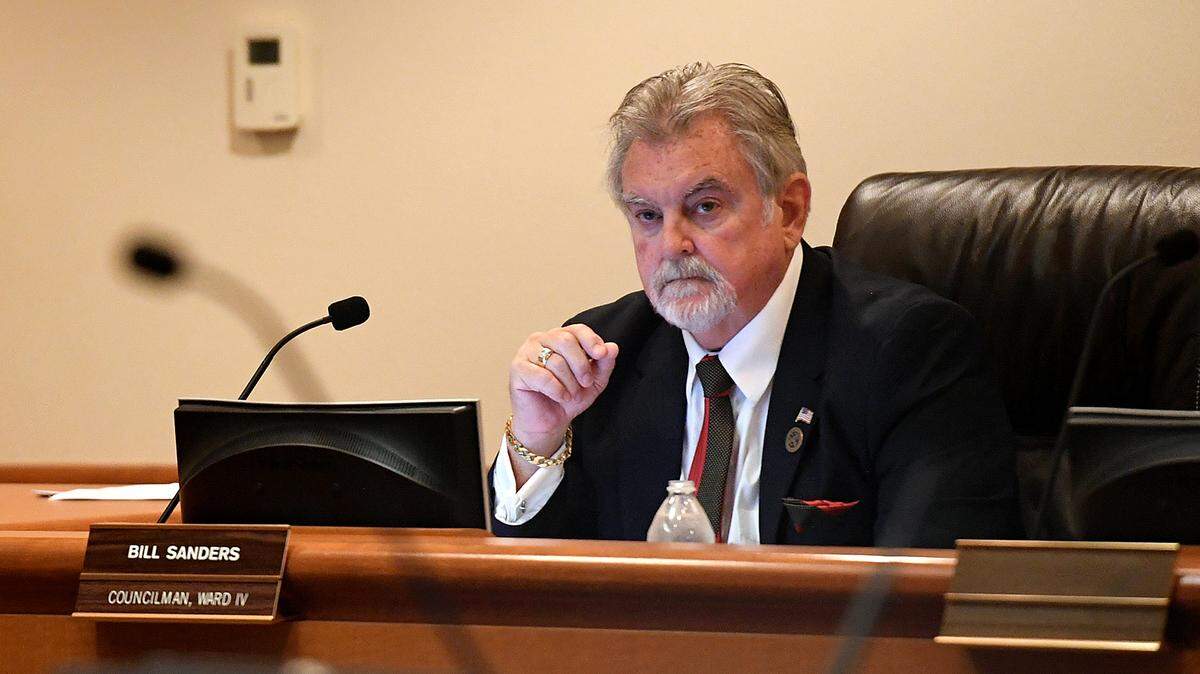 Councilman Bill Sanders listens to public comment during a Bradenton City Council meeting on Feb. 23. The elected official is accused of creating a hostile work environment at City Hall and an investigation is ongoing.